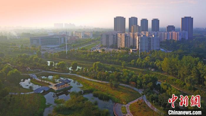 肥西潭沖河濕地公園。肥西縣委宣傳部供圖