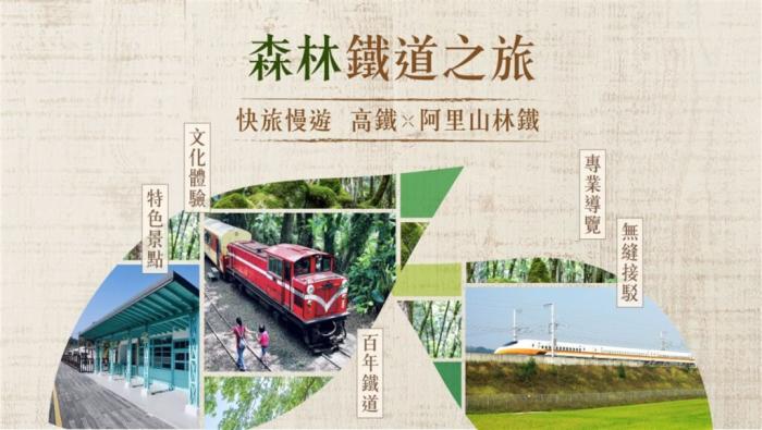 臺灣高鐵與林鐵合作推出“高鐵x阿里山林鐵之旅”一日及二日行程，帶旅客深度游阿里山。圖片來源：臺灣“中央社” 臺灣高鐵提供