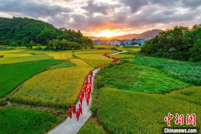 紅妝隊(duì)伍蜿蜒“十里” 寧海宣傳部供圖