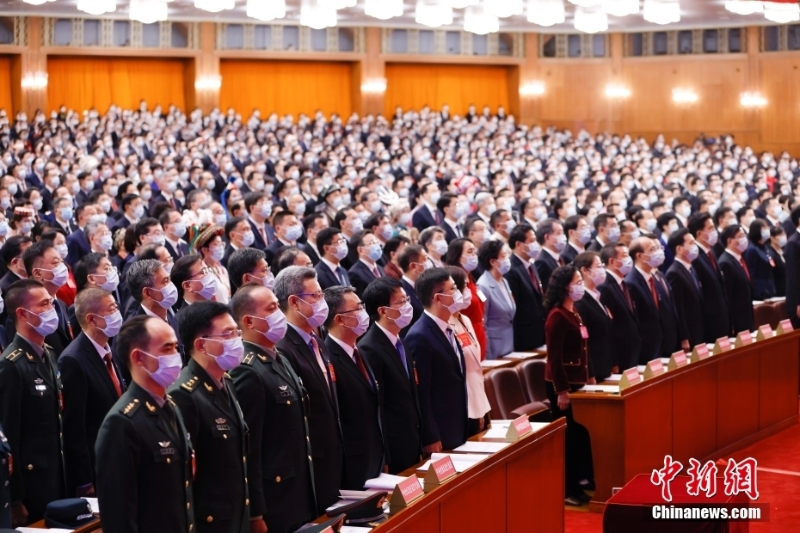 資料圖：10月16日，中國共產(chǎn)黨第二十次全國代表大會(huì)在北京人民大會(huì)堂隆重開幕。 <a target='_blank' href='/'>中新社</a>記者 盛佳鵬 攝