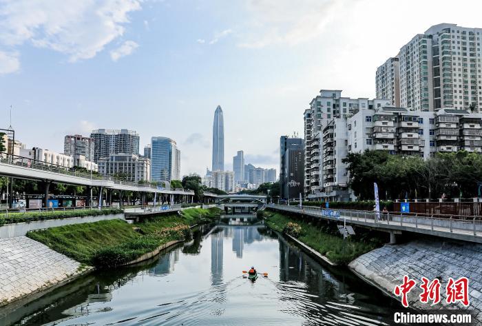 比賽在水清岸綠、河暢景美的新洲河舉行 深圳福田區(qū)委宣傳部 供圖