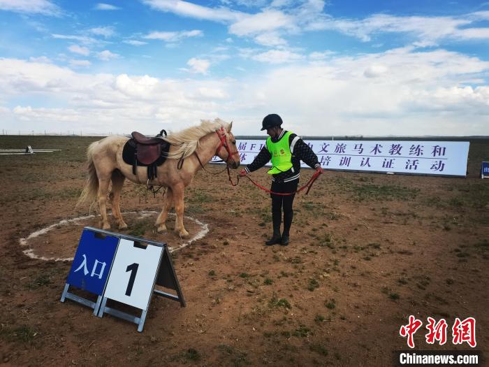 圖為第二屆FITE國內(nèi)文旅馬術(shù)教練和社會體育指導(dǎo)員培訓(xùn)認(rèn)證活動(錫林浩特站)現(xiàn)場?！∑钚∪~供圖