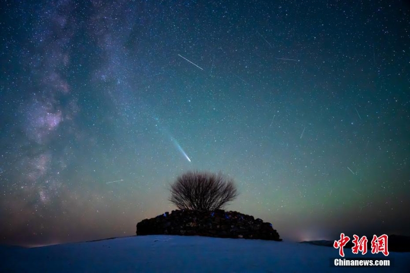 賞額爾古納冬夜里的璀璨星空