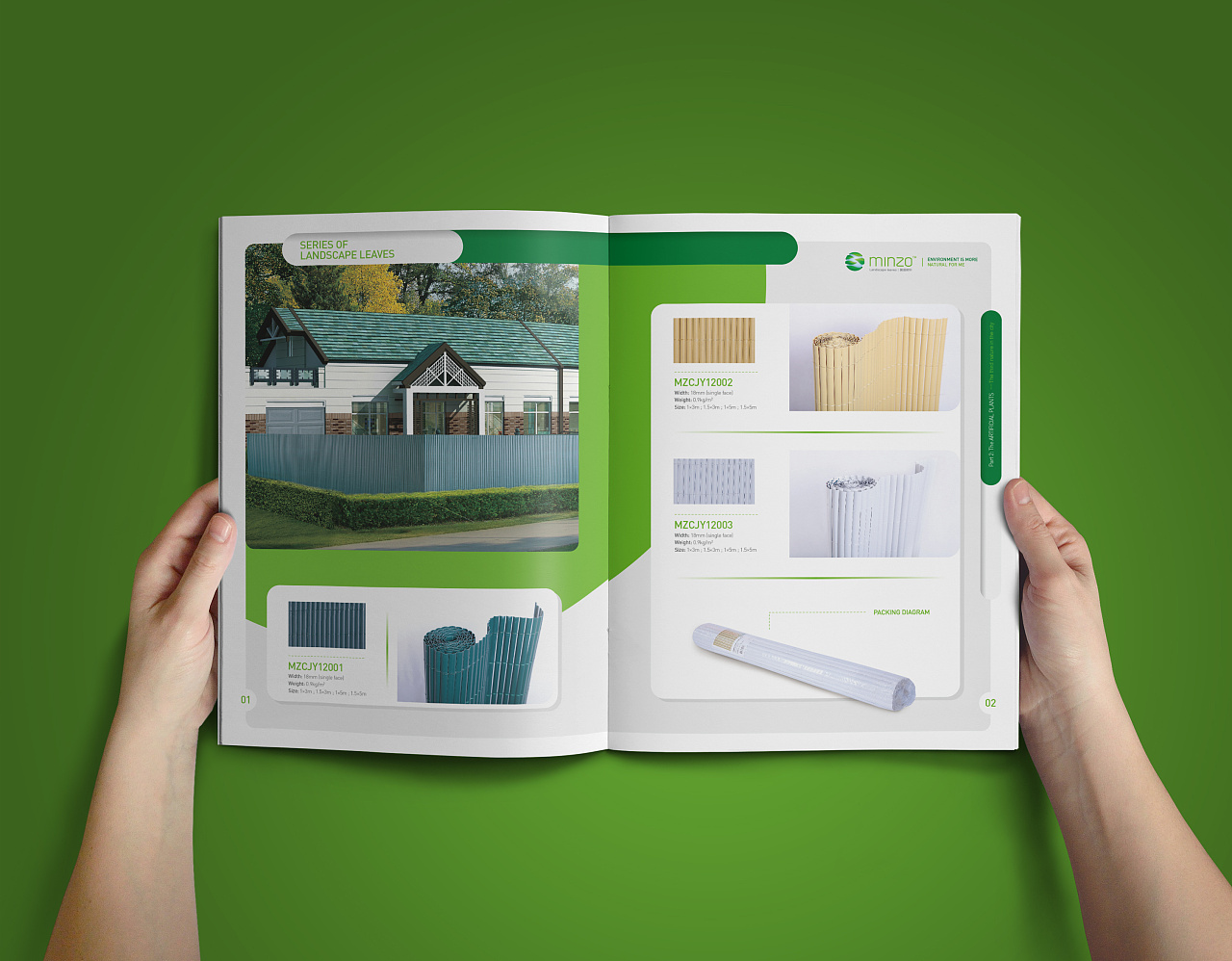 景觀樹葉產品畫冊與貼圖源文件網站設計